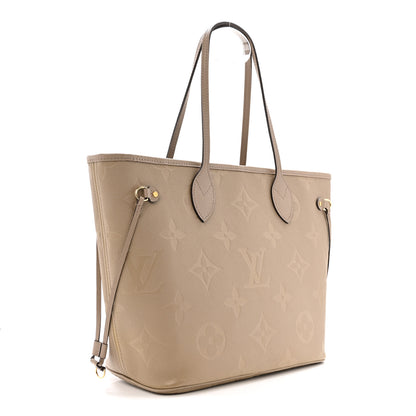 Louis Vuitton Empreinte Monogram Giant Neverfull MM Tourterelle 4 of 13