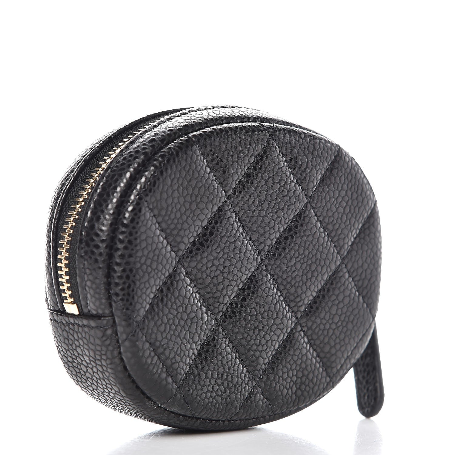 Chanel Caviar Quilted Zip Around Classic Coin Purse Black 3 of 8