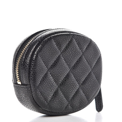 Chanel Caviar Quilted Zip Around Classic Coin Purse Black 3 of 8