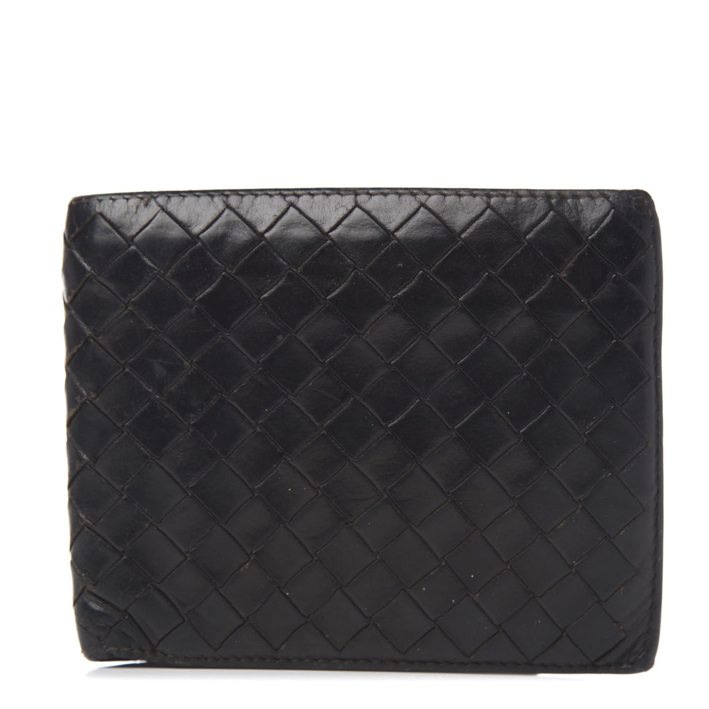 Nappa Intrecciato Bi-Fold Wallet Ebano