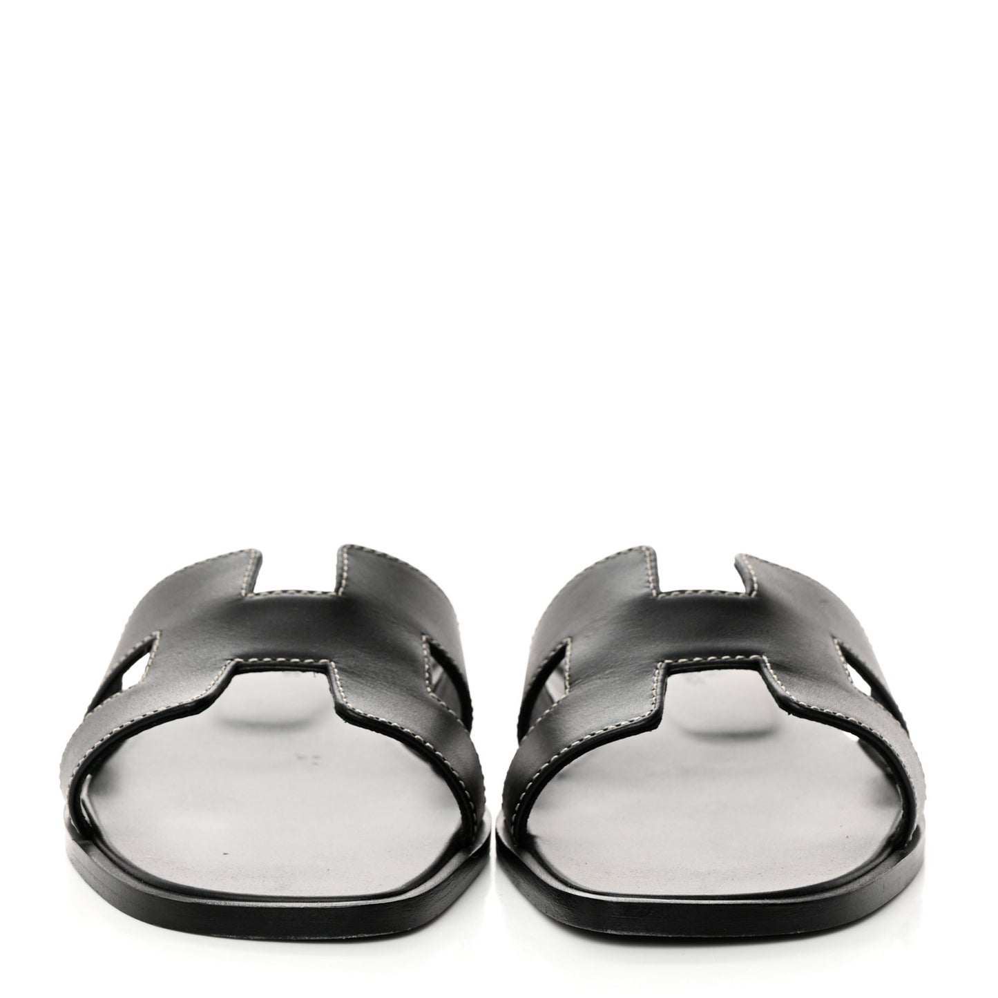 Box Calfskin Oran Sandals 35.5 Black