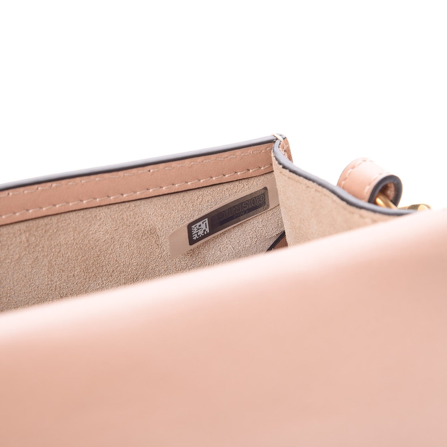 Calfskin Suede Medium Nile Bracelet Bag Biscotti Beige