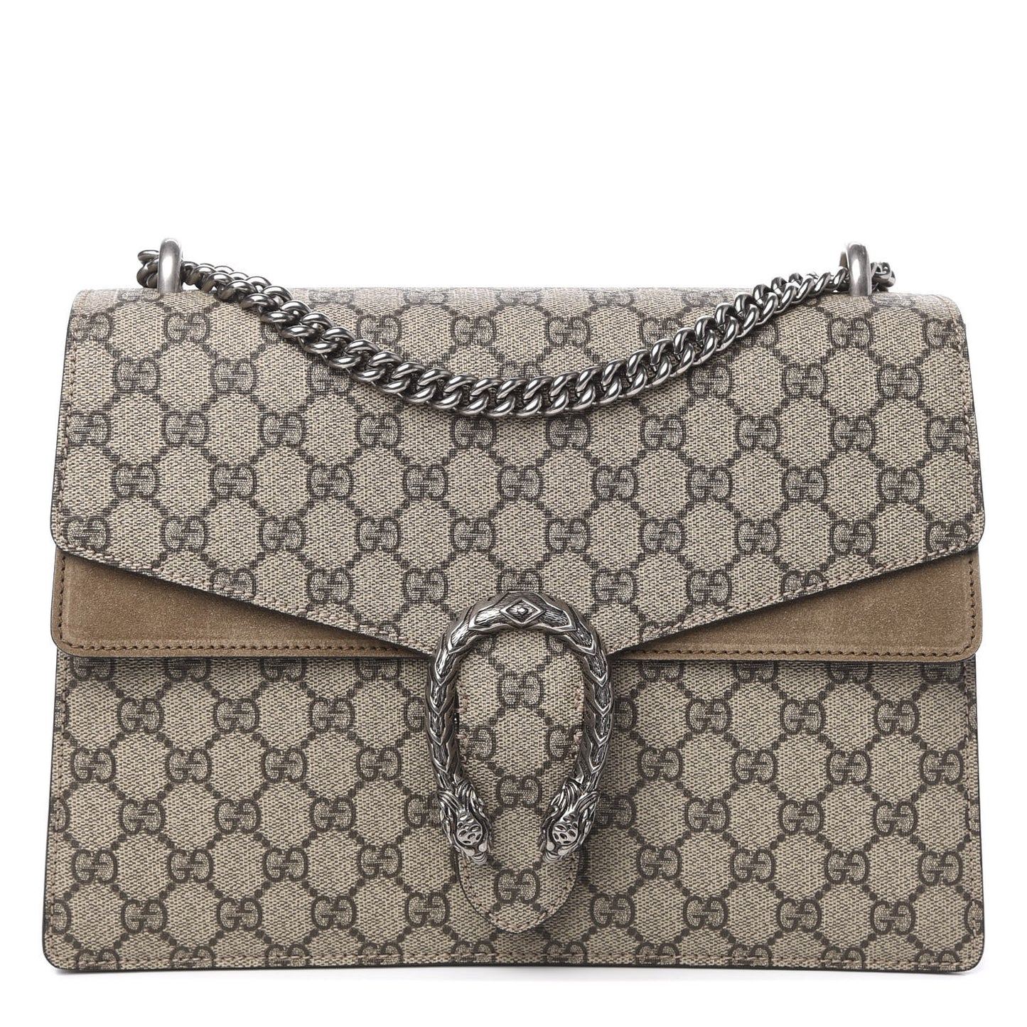 GG Supreme Monogram Medium Dionysus Shoulder Bag Taupe