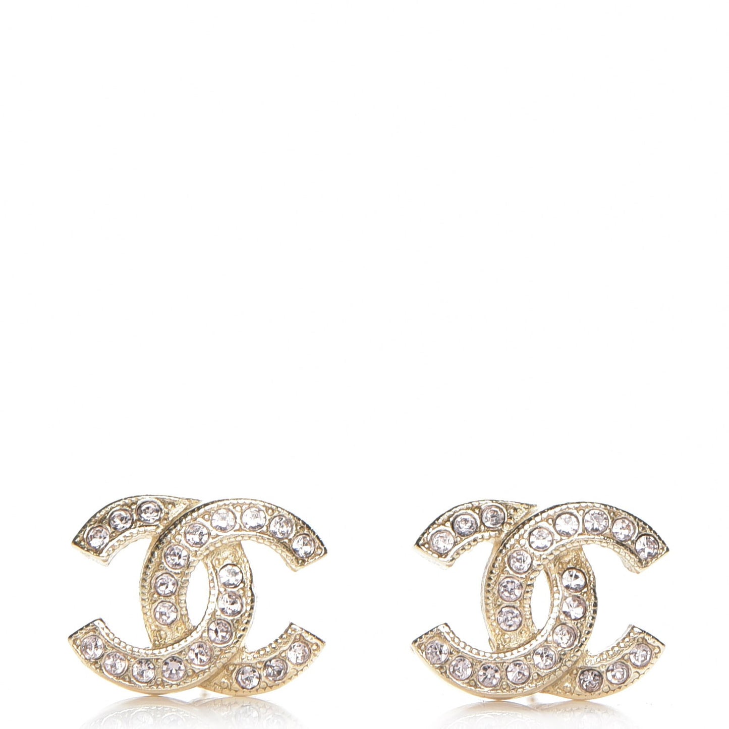 Crystal Timeless CC Earrings Gold Light Purple