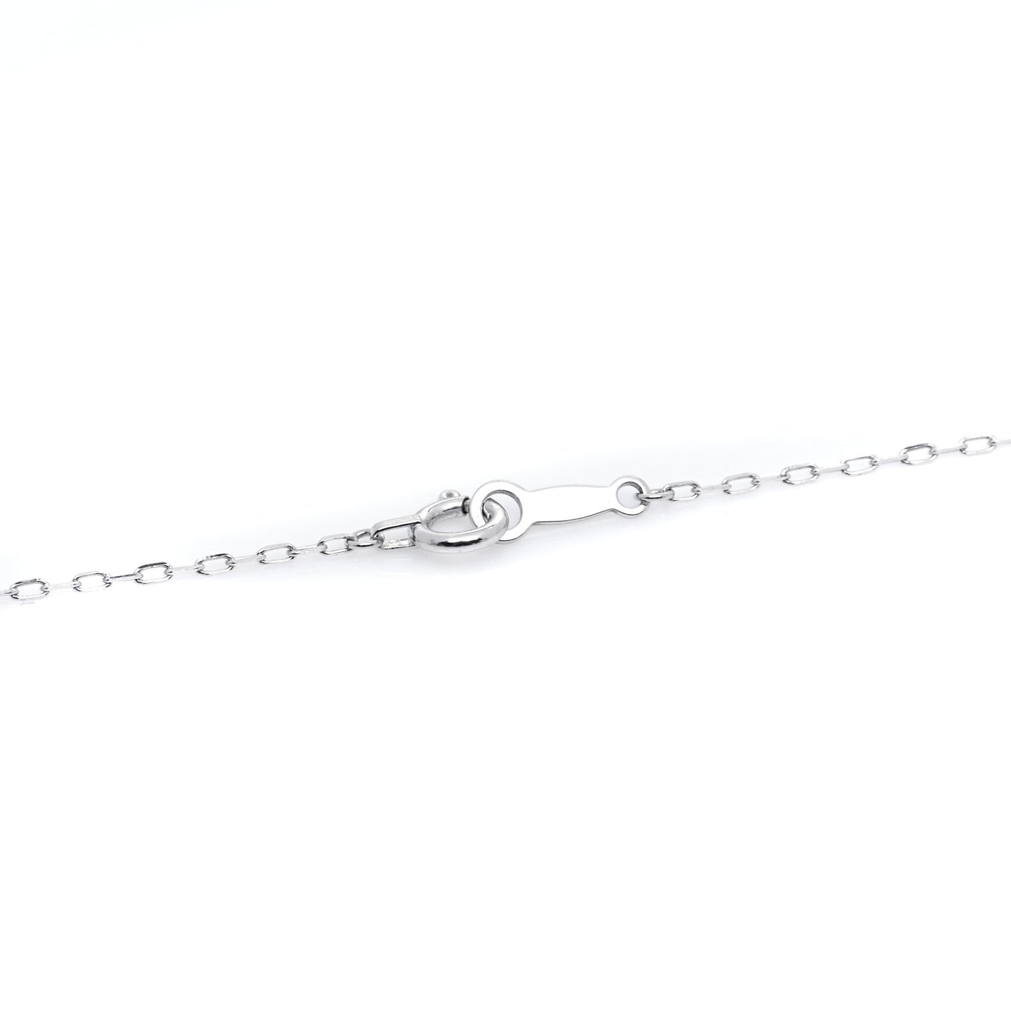 18K White Gold Akoya Pearl Diamond Drop Pendant Necklace