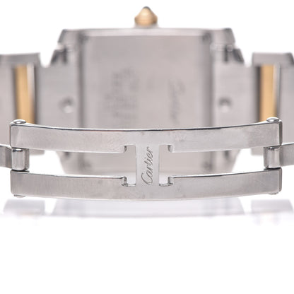 Cartier Stainless Steel 18K Yellow Gold 25mm Tank Francaise Quartz Watch 7 of 8