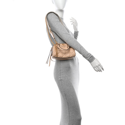 Gucci Calfskin GG Matelasse Mini Bowler Bag Naturale 2 of 12