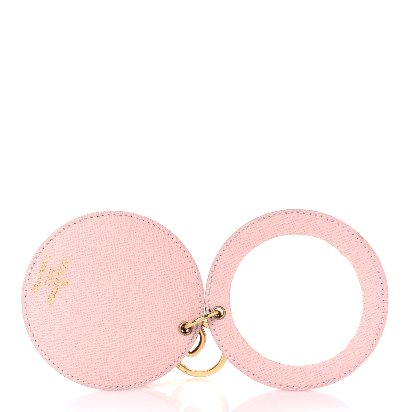 Monogram LV Mirror Bag Charm Key Holder Rose Ballerine