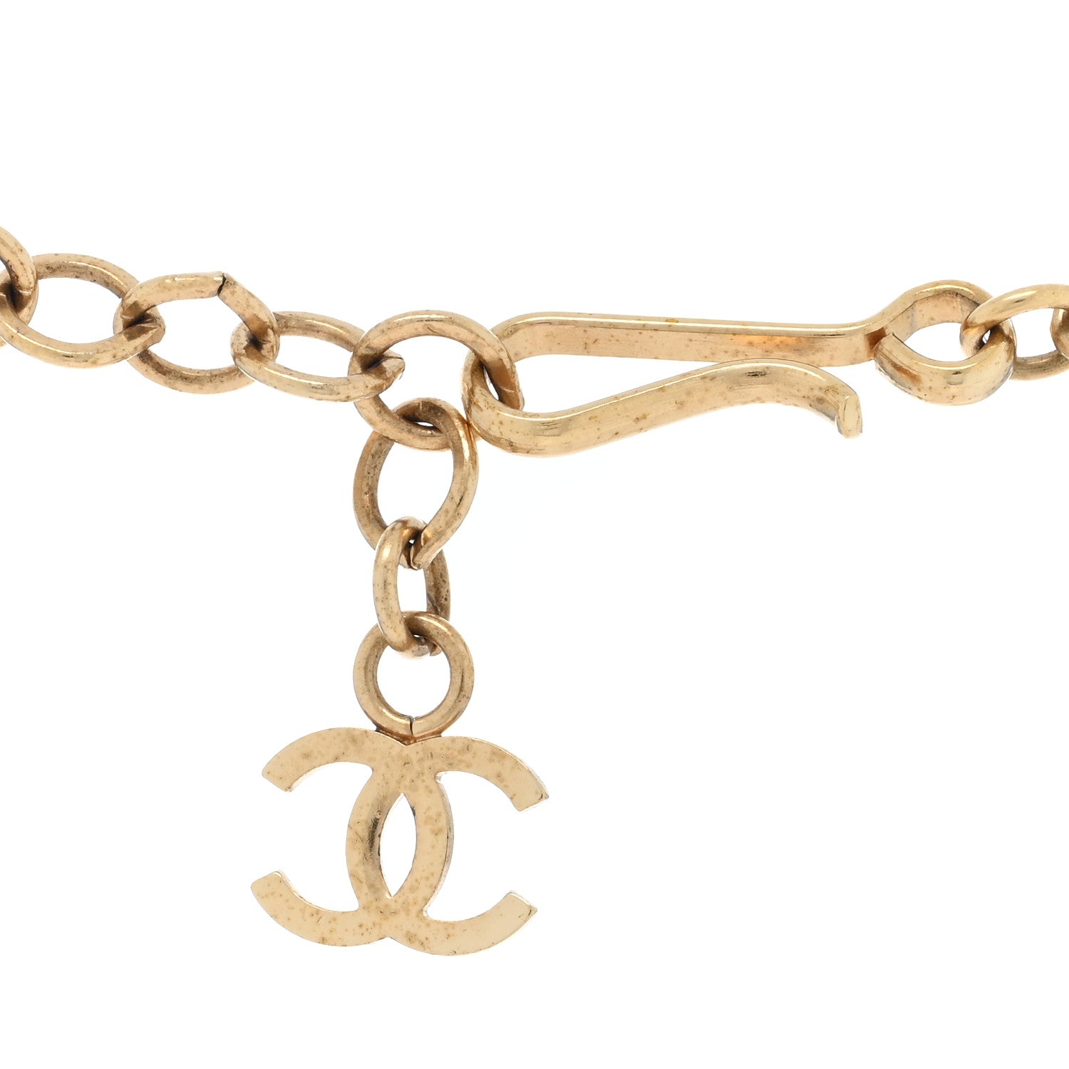 Chanel Gripoix CC Cross Pendant Necklace Gold 4 of 5