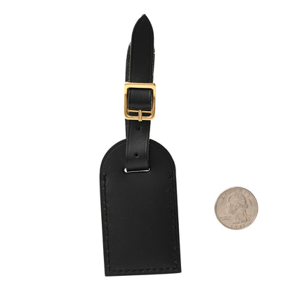 Louis Vuitton Calfskin Luggage Tag Black 2 of 5