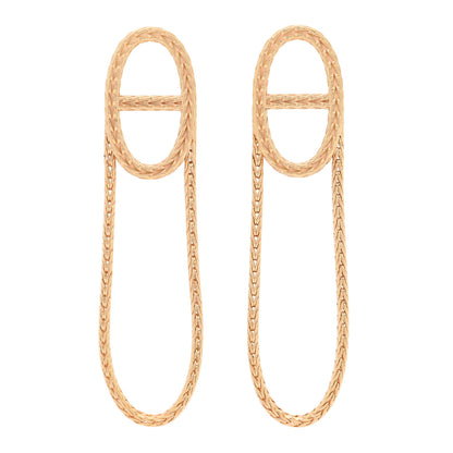 Hermes 18K Yellow Gold PM Chain d'Ancre Danae Earrings 1 of 5
