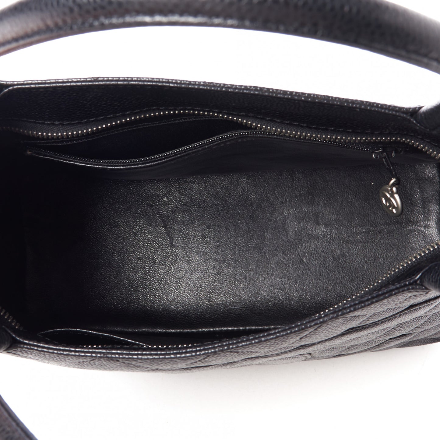 Caviar Quilted Medallion Tote Black