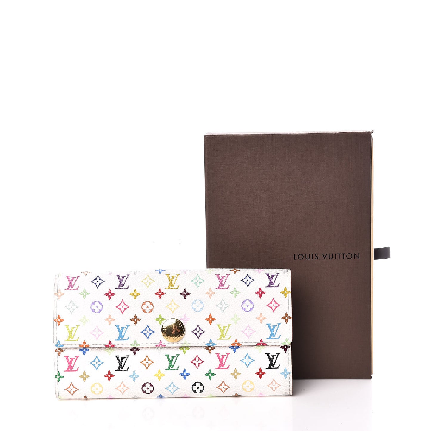 Monogram Multicolor Sarah Wallet White