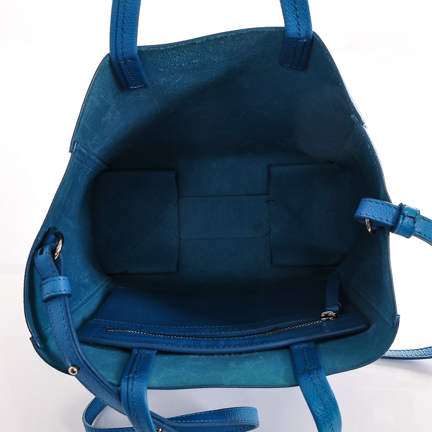 Celine Grained Calfskin Small Vertical Cabas Turquoise 5 of 8