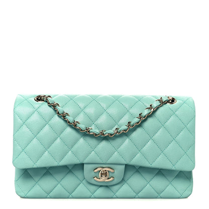 Chanel Caviar Quilted Medium Double Flap Light Blue 1 of 11