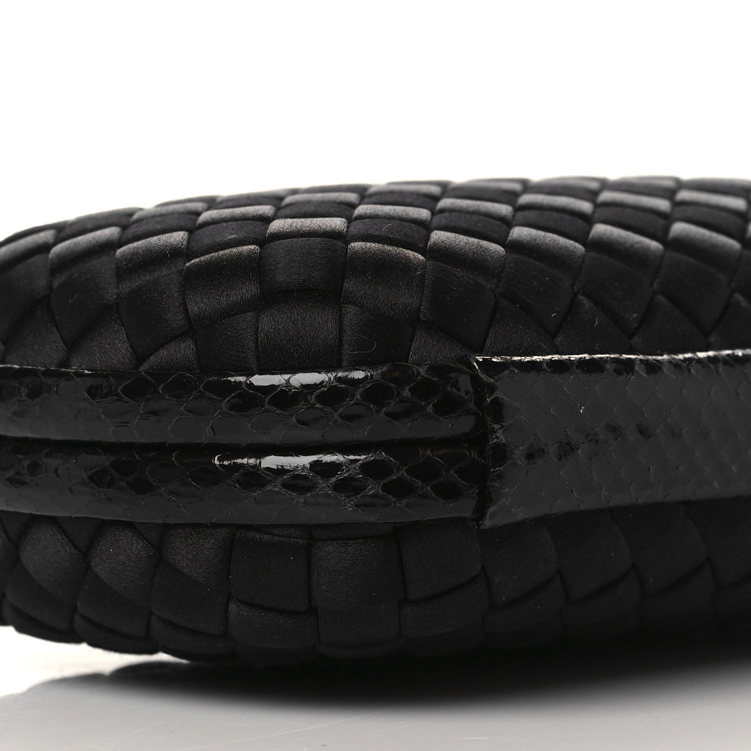 Bottega Veneta Satin Intreccio Impero Ayers Knot Clutch Black 8 of 10