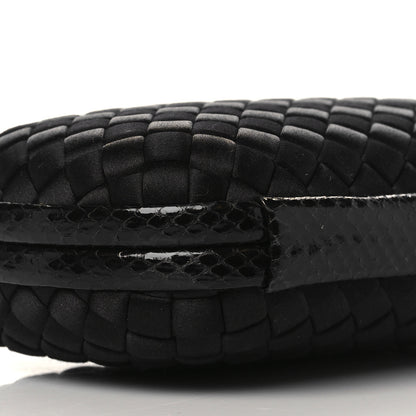 Bottega Veneta Satin Intreccio Impero Ayers Knot Clutch Black 8 of 10
