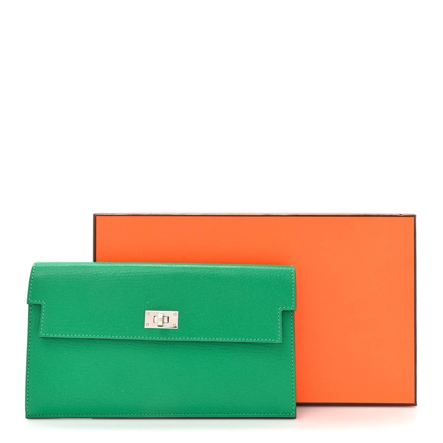Chevre Chamkila Kelly Pocket Long Wallet Menthe