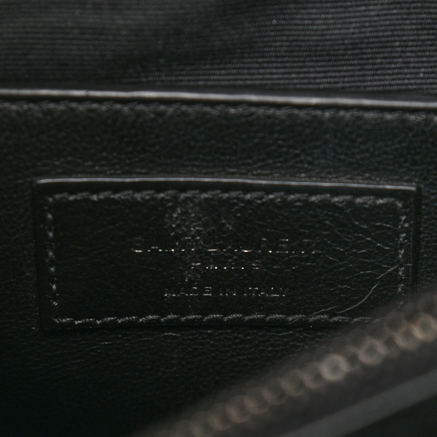 Saint Laurent Sheepskin Matelasse Chevron Monogram Medium College Bag Asphalt 5 of 9