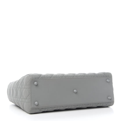 Christian Dior Ultra Matte Calfskin Cannage Large Lady Dior Grey Stone 4 of 9