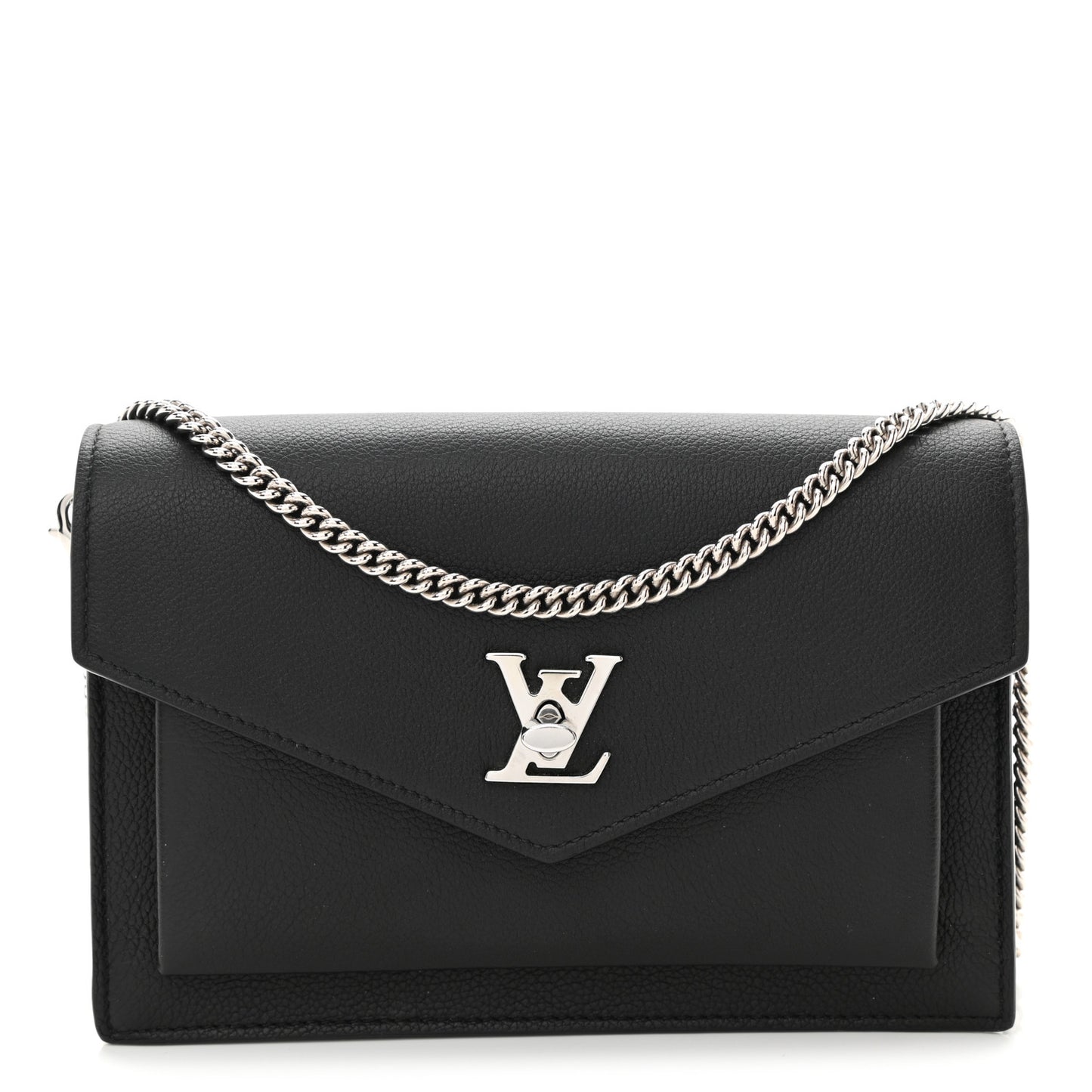 Soft Calfskin My Lockme Chain Pochette Black