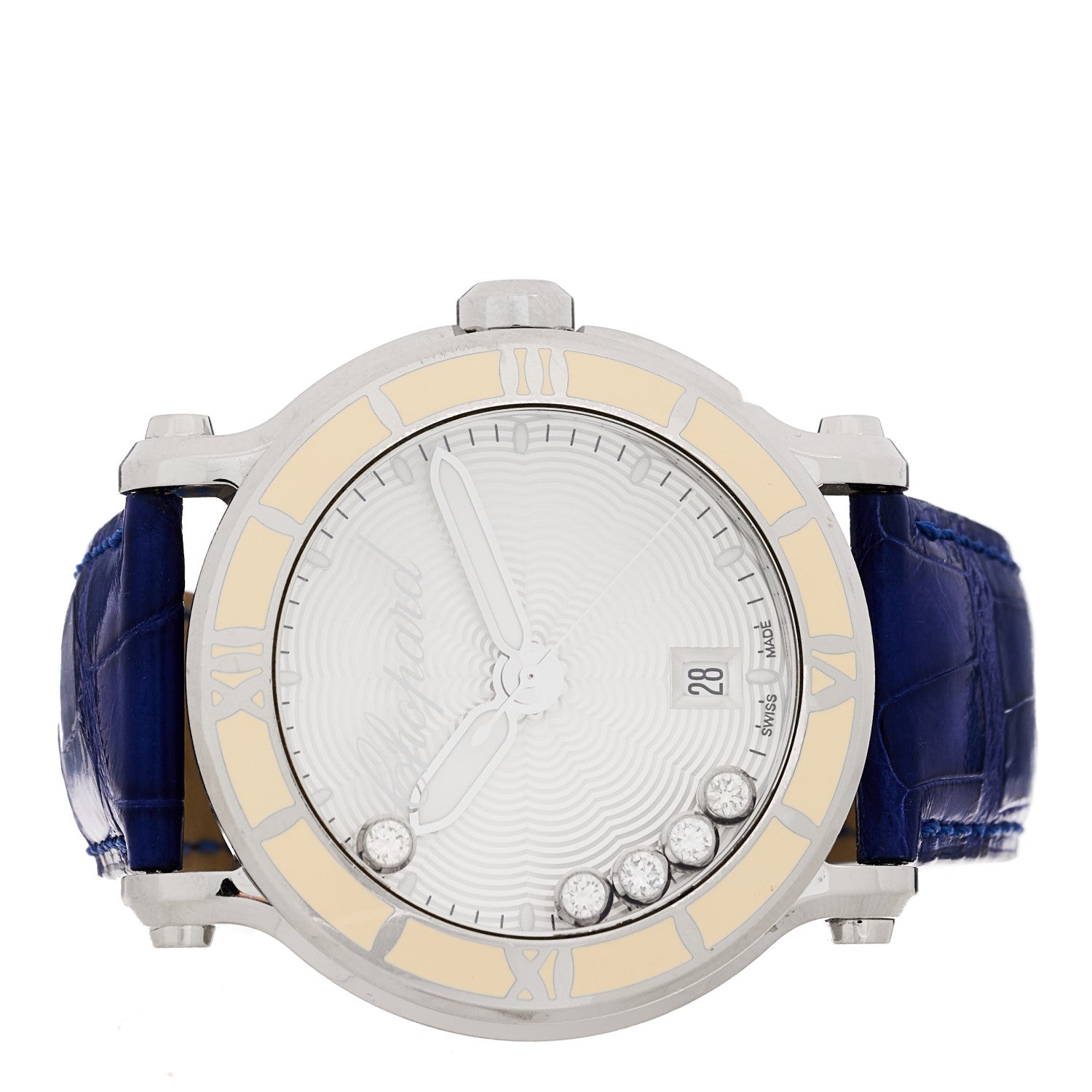 Chopard Stainless Steel Alligator 5 Diamond 42mm Happy Sport Quartz Watch 2 of 4