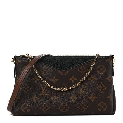 Louis Vuitton Monogram Pallas Clutch Black 1 of 9