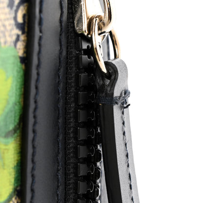 Gucci GG Supreme Monogram Blooms Medium Day Backpack Beige Blue Navy 7 of 13