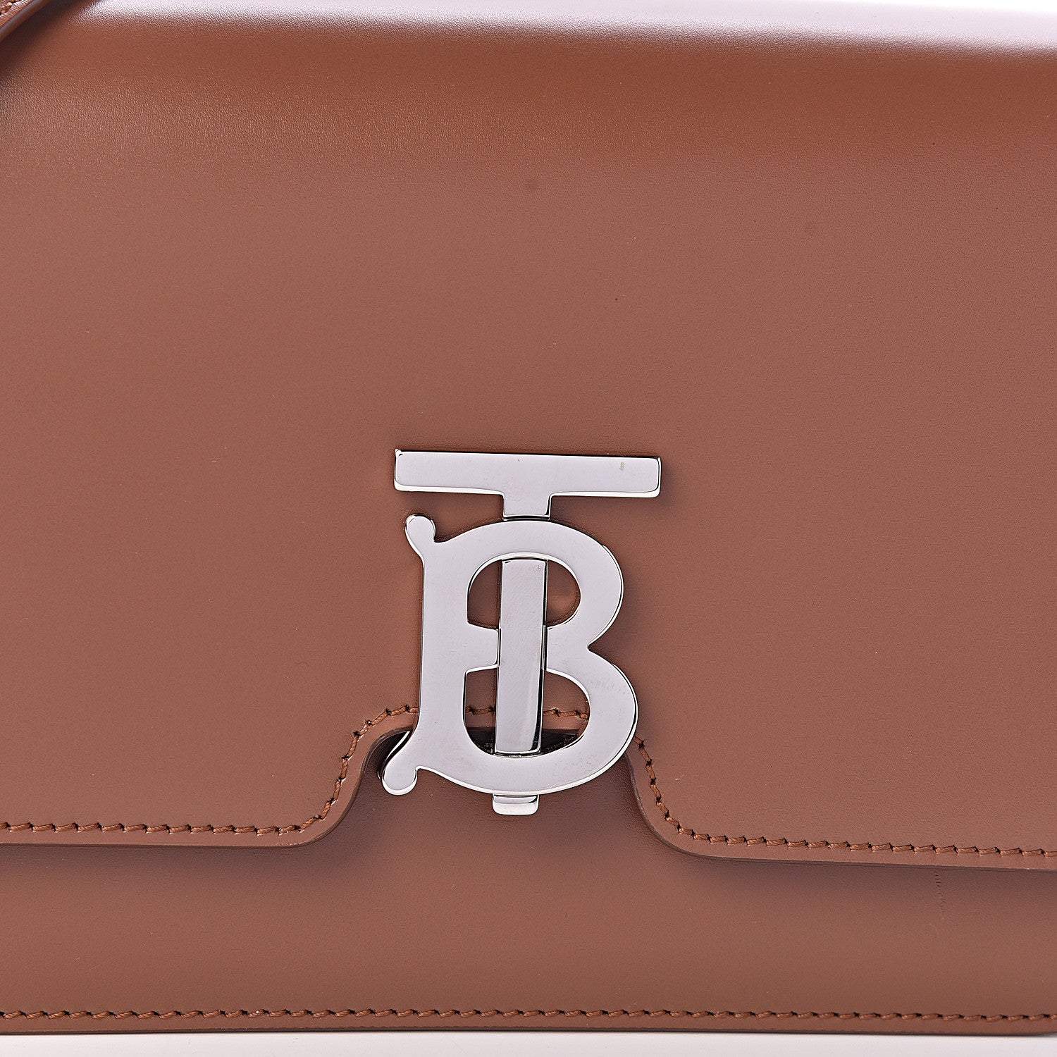 Burberry Calfskin Small TB Bag Malt Brown 7 of 9