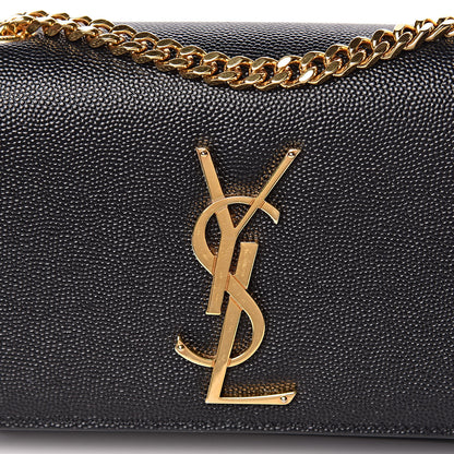 Saint Laurent Grain De Poudre Small Monogram Kate Satchel Black 11 of 11