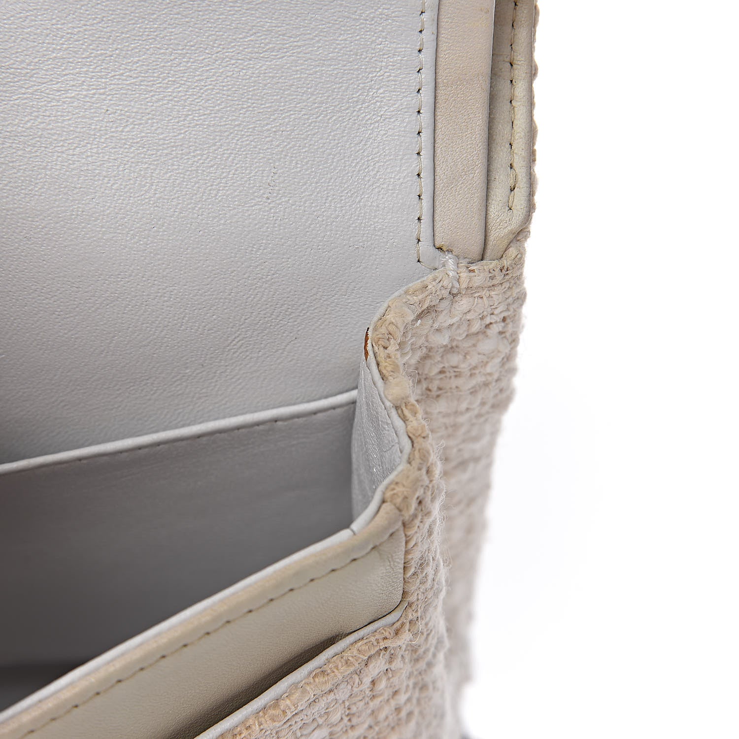Chanel Tweed Medium Double Flap White 10 of 26