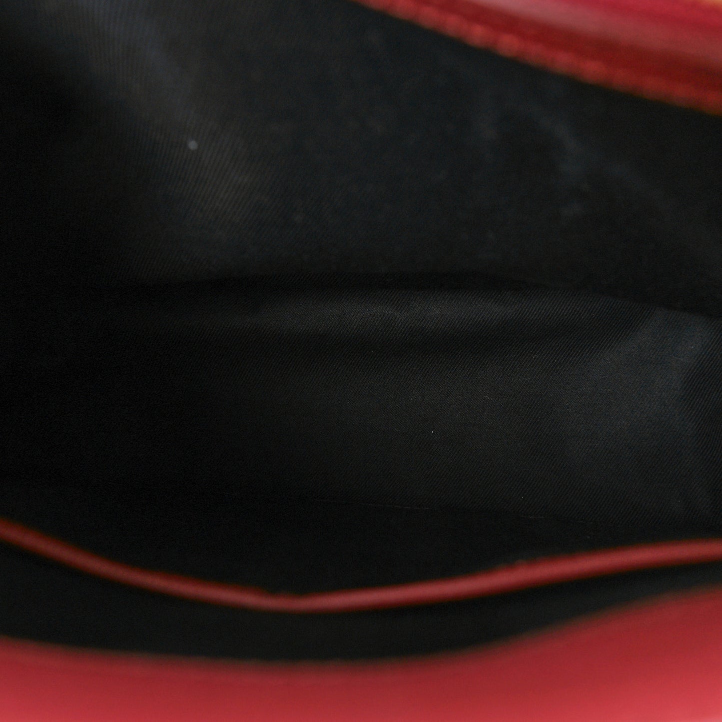 Grainy Calfskin House Check Small Banner Tote Mahogany Red
