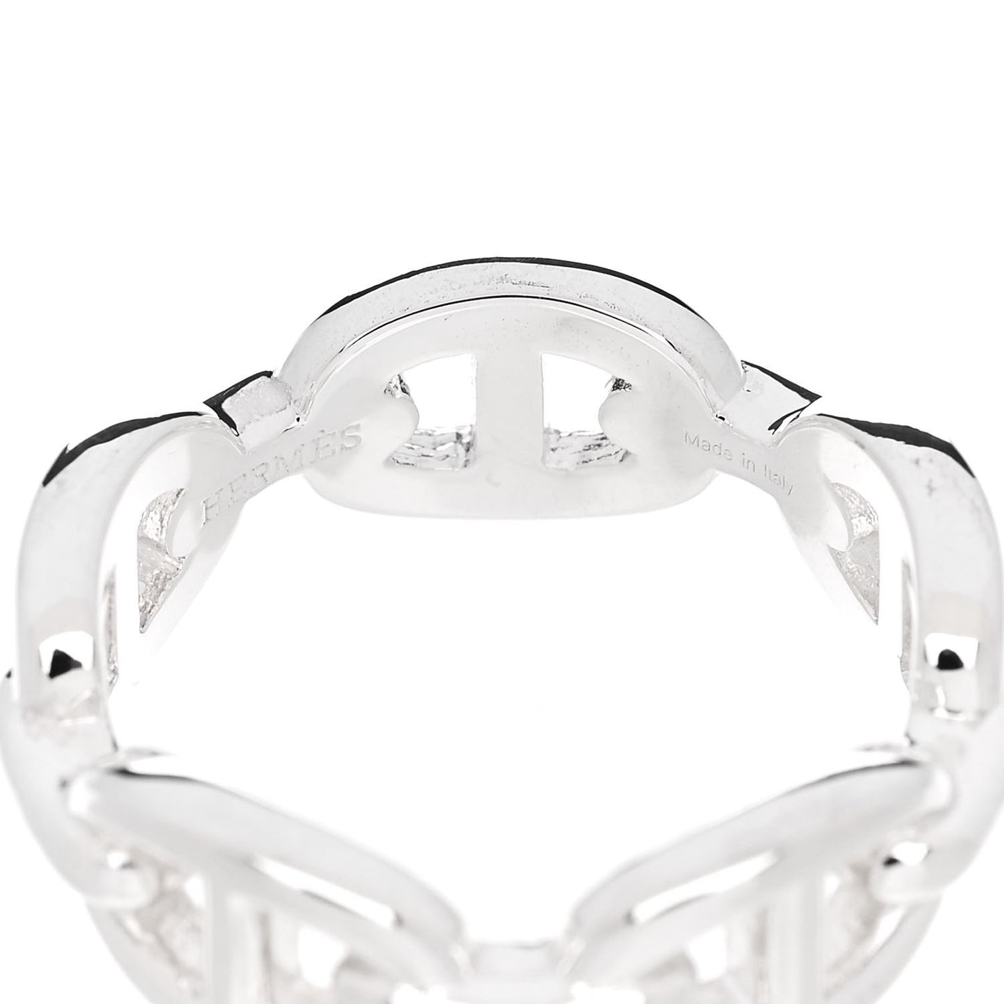 Sterling Silver PM Chaine d'Ancre Enchainee Band Ring 56 7.75