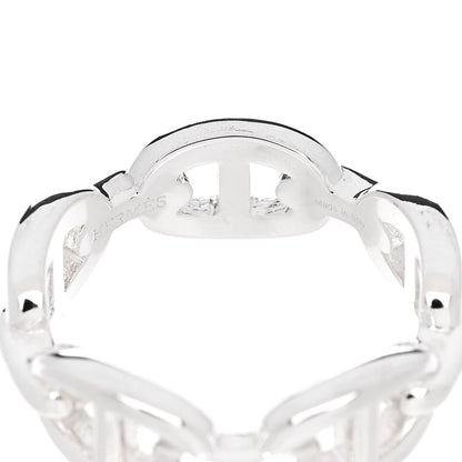 Hermes Sterling Silver PM Chaine d'Ancre Enchainee Band Ring 56 7.75 6 of 7