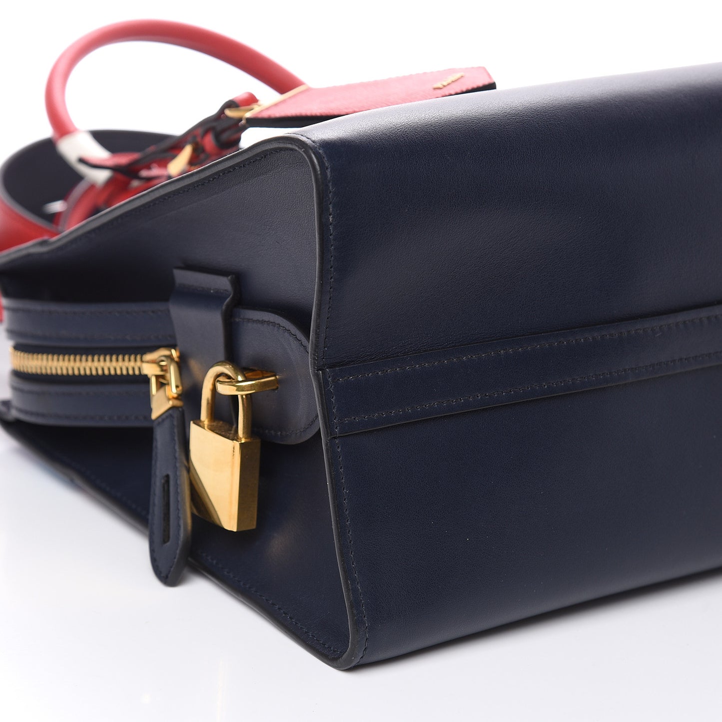City Calf Saffiano Esplanade Tote Baltico Rosso