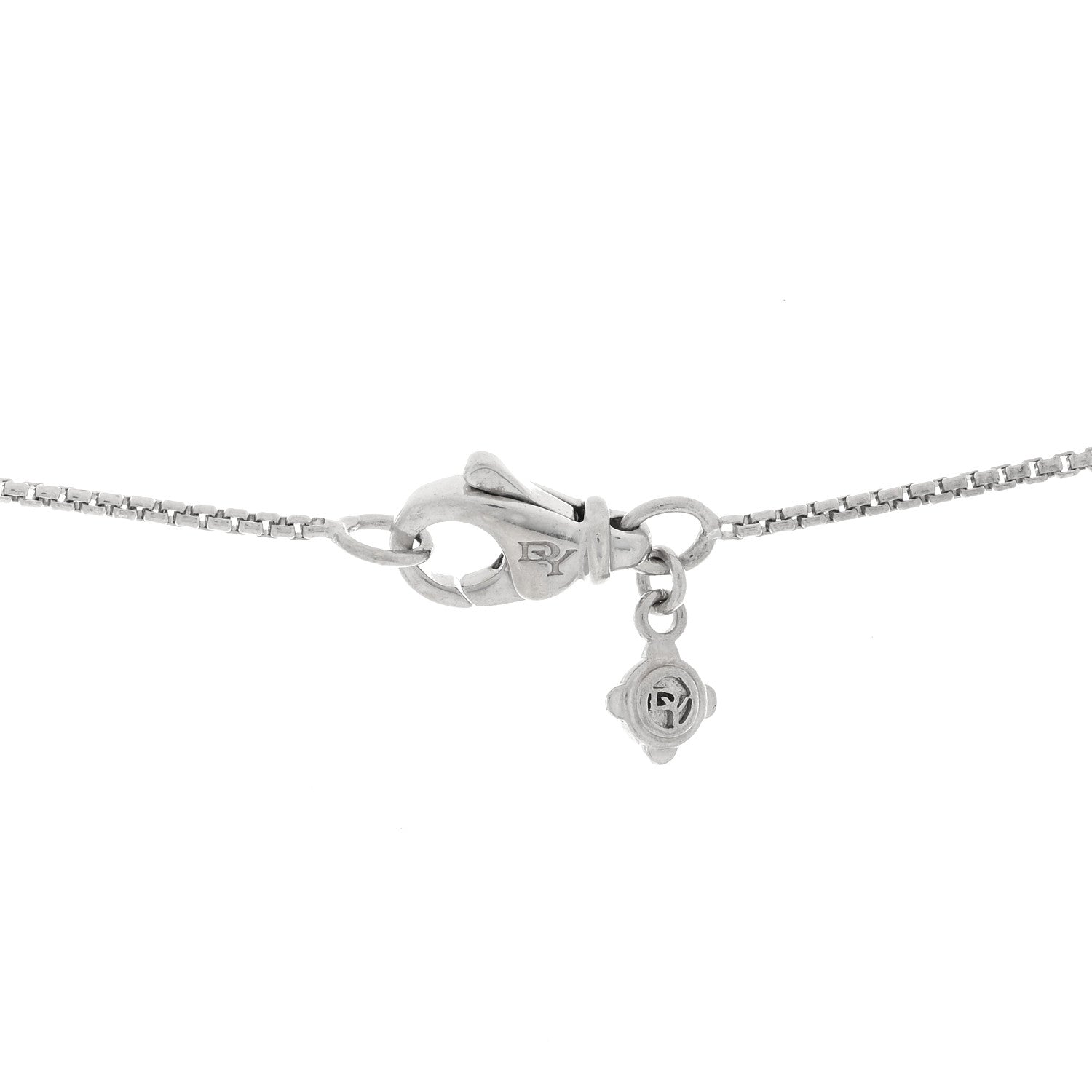 David Yurman Sterling Silver Diamond 20mm Infinity Pendant Necklace 3 of 3