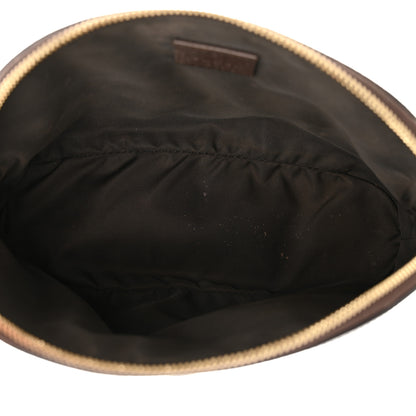 Gucci GG Supreme Monogram Textured Calfskin Web Large Ophidia Cosmetic Case Beige Ebony New Acero 8 of 12