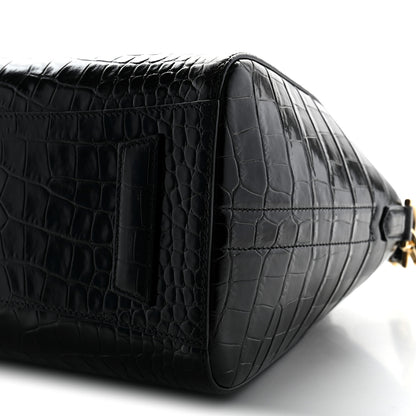 Givenchy Calfskin Crocodile Embossed Small Antigona Black 10 of 11