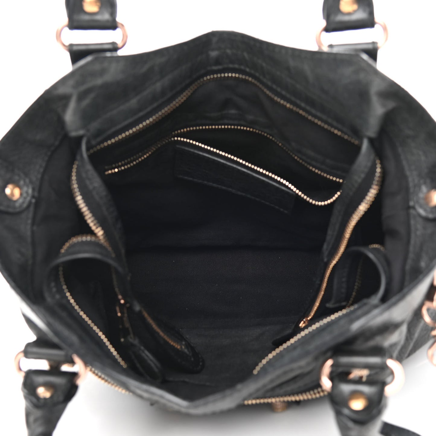 Agneau Giant 12 Rose Gold Hardware Town Black