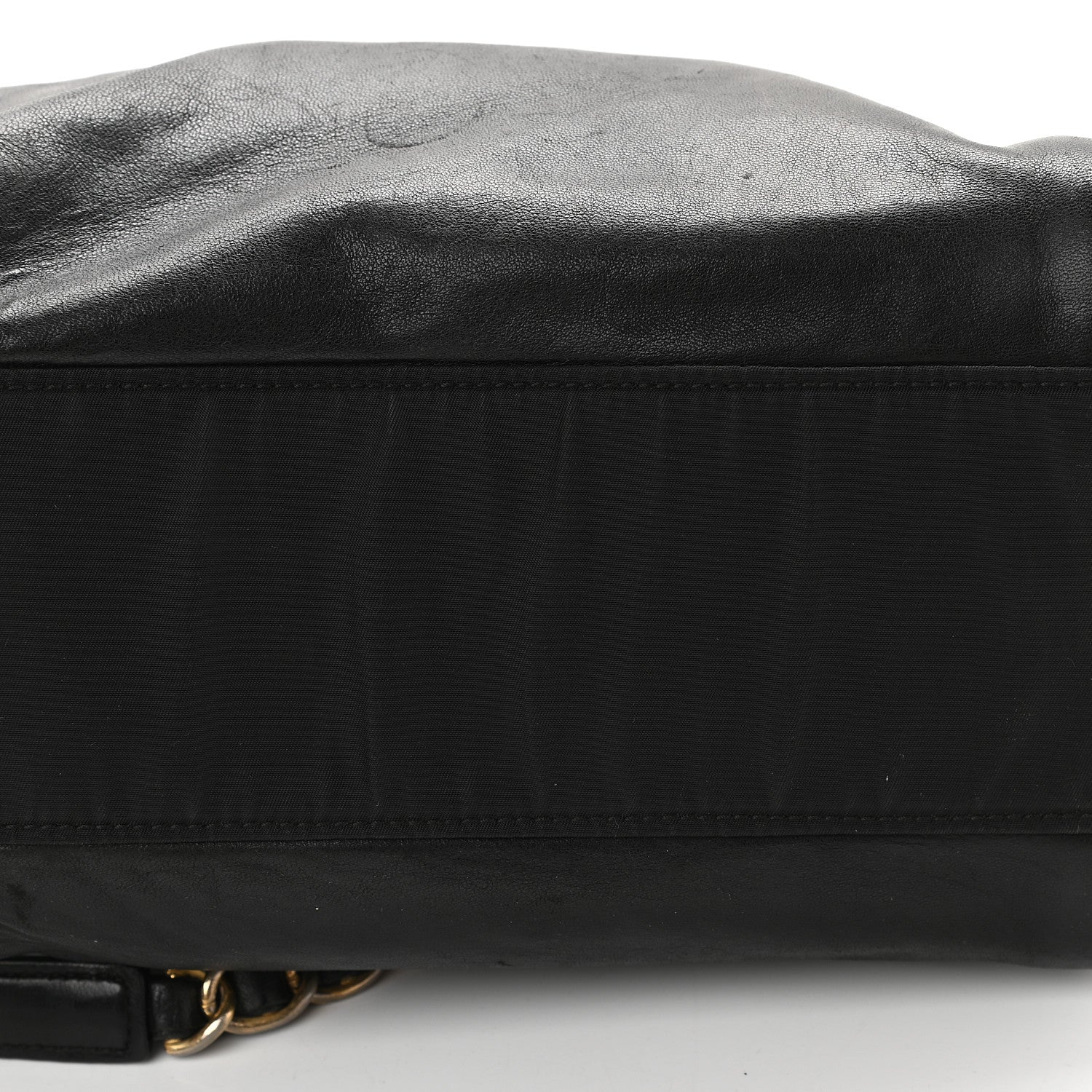 Prada Tessuto Nylon Glace Calf Logo Shoulder Bag Black 12 of 12