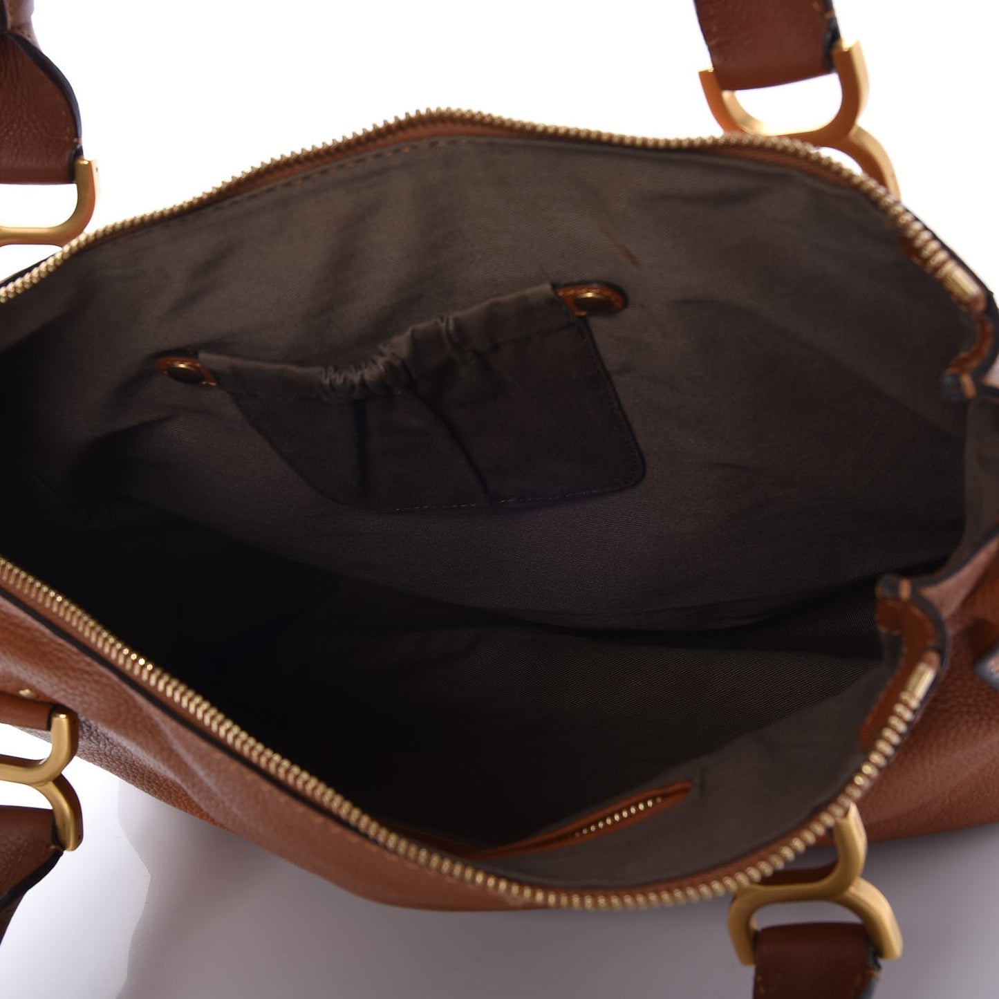 Calfskin Large Marcie Satchel Tan