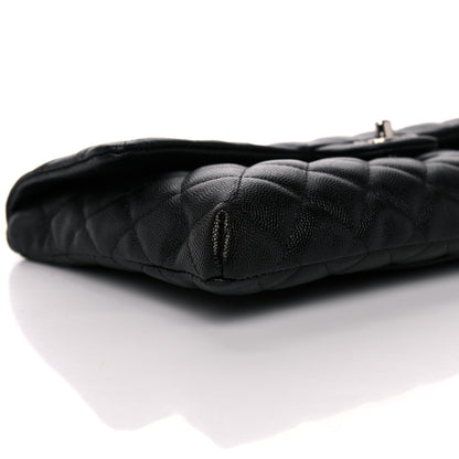 Chanel Caviar Quilted Flap Clutch Black 8 of 11