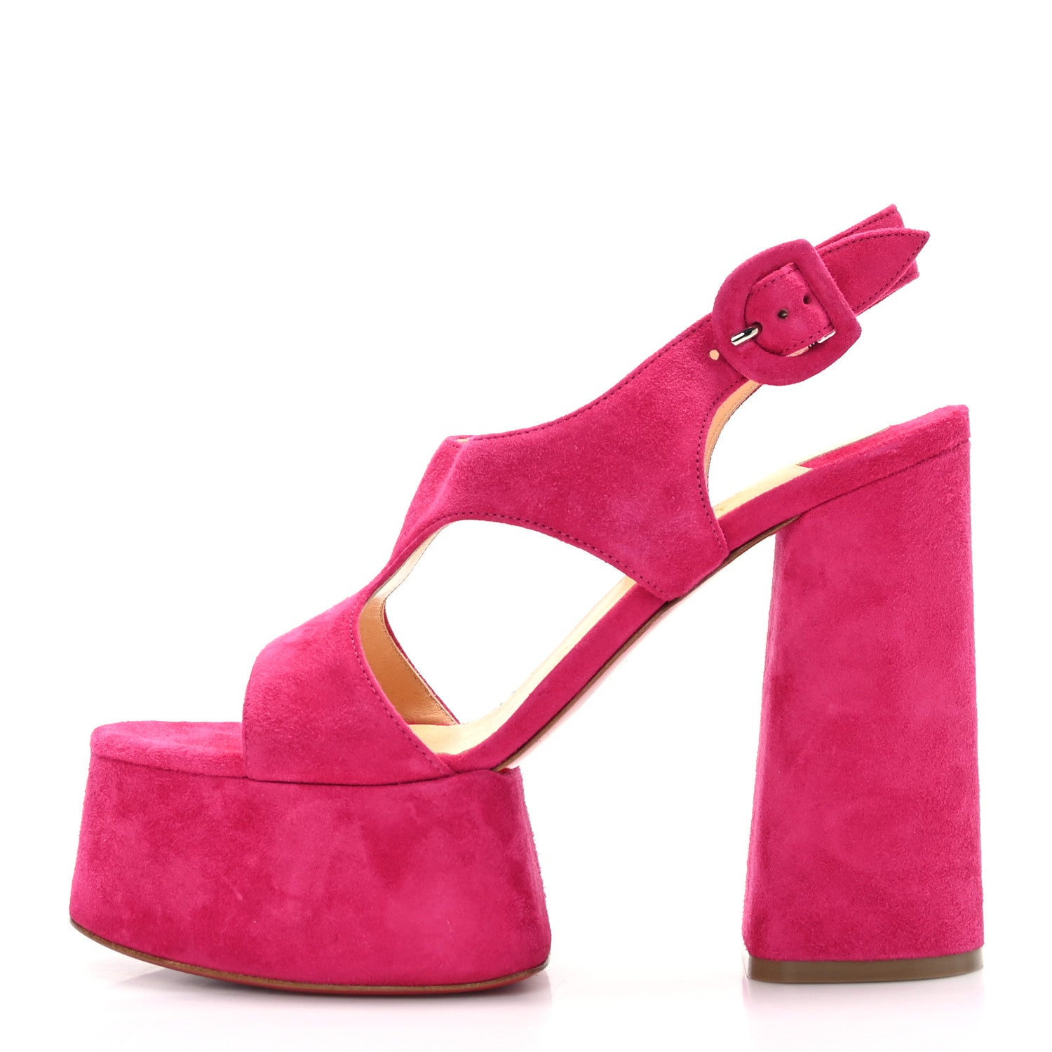 Christian Louboutin Veau Velours Foolish 130 Platform Sandals 37 Bomba 1 of 7