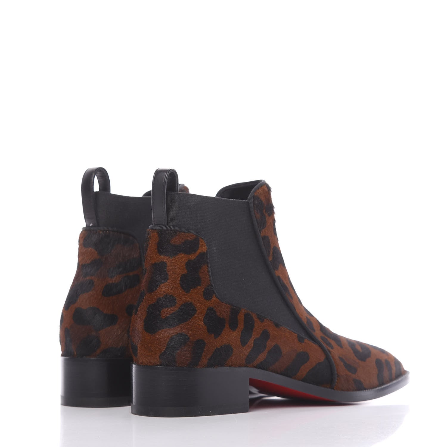 Christian Louboutin Calf Hair Leopard Print Marmada Flat Chelsea Boot 37 Roux 4 of 10