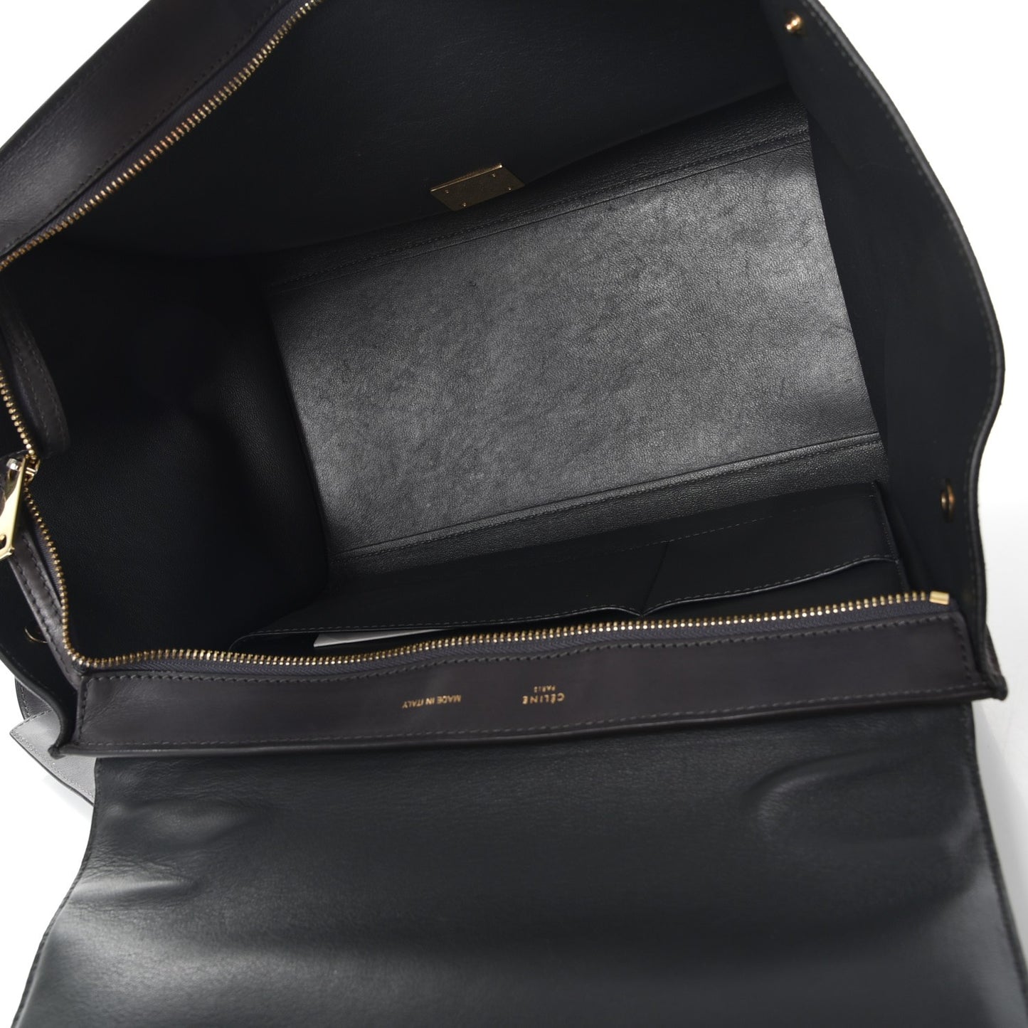 Smooth Calfskin Suede Medium Trapeze Grey