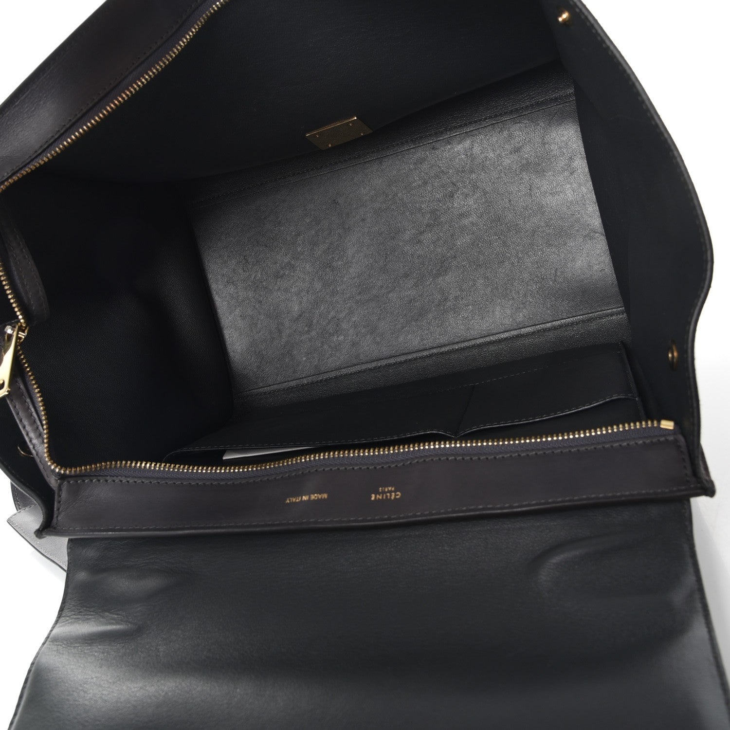 Celine Smooth Calfskin Suede Medium Trapeze Grey 6 of 11