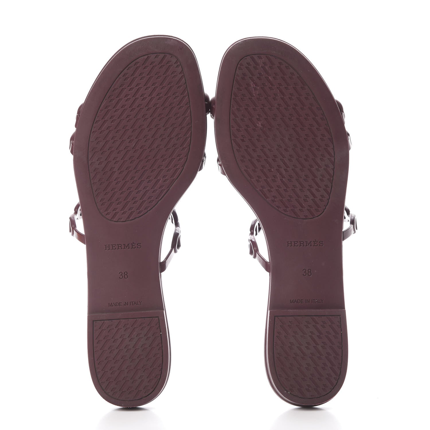 Hermes TPU Rivage Sandals 38 Bordeaux 5 of 10