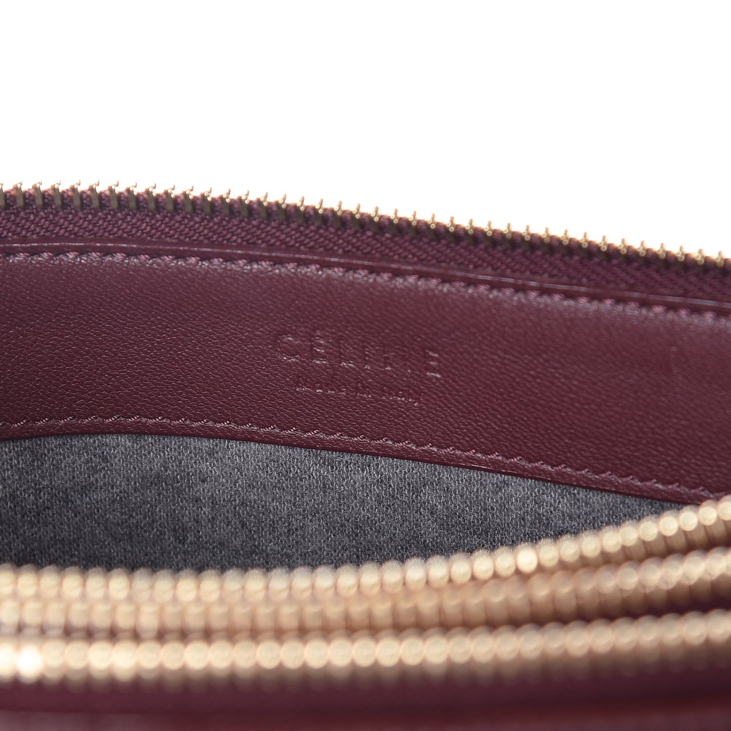 Celine Lambskin Large Trio Crossbody Bag Burgundy 8 of 12