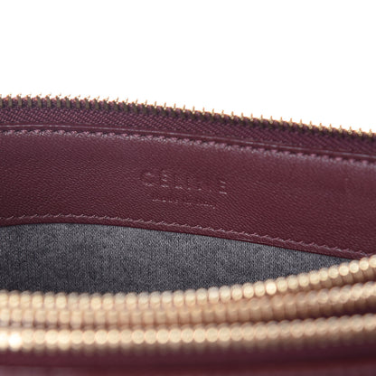 Celine Lambskin Large Trio Crossbody Bag Burgundy 8 of 12