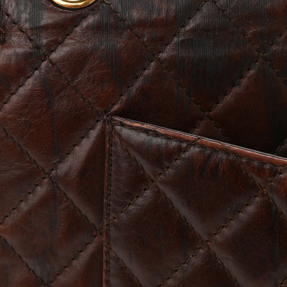 Chanel Aged Calfskin Quilted 2.55 Paris Shanghai Reissue 226 Flap Brown 15 of 16